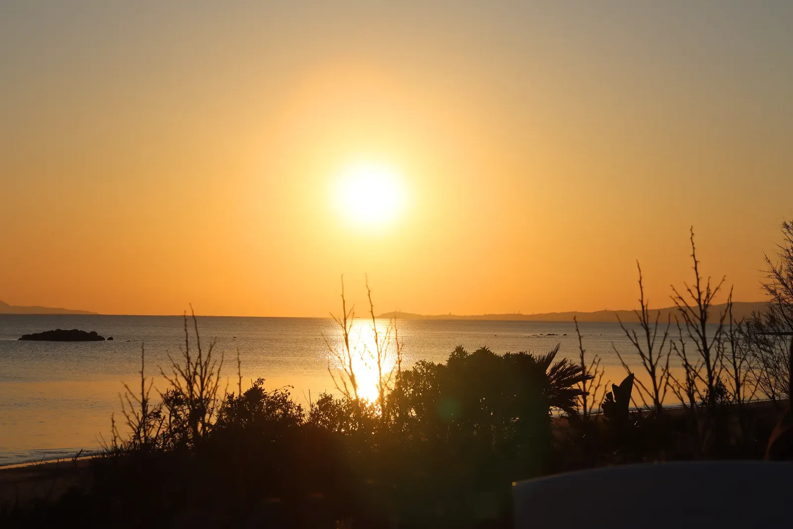 Il tramonto sul mare di Follonica al rientro da una giornata alle terme